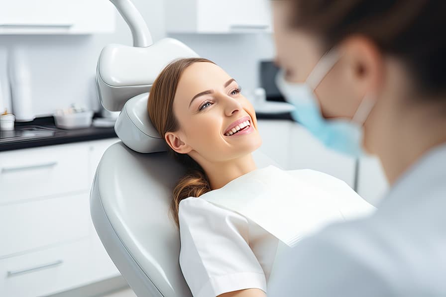 woman at the dentist - Nouvelle Dentistry